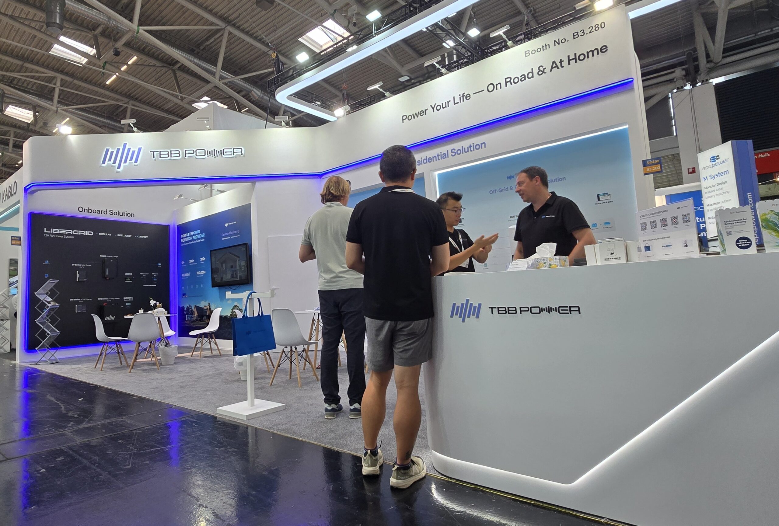 Exhibition stand built by PremiumStand for TBB Power